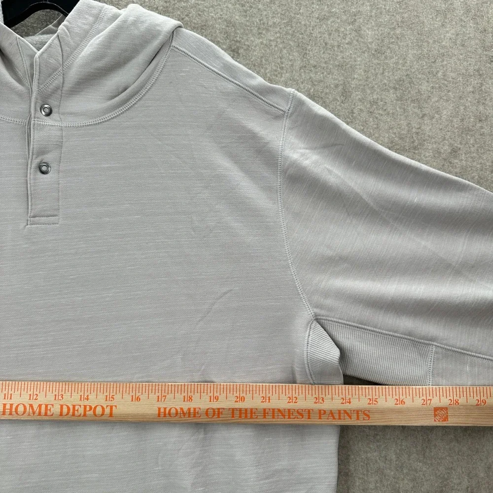 Under Armour Threadborne‎ Hoodie Gray Loose Fit Long Sleeve Henley Pockets 2XL - Picture 10 of 12